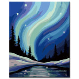 Painting by Numbers Northern Lights Aurora Night Shipping from DE