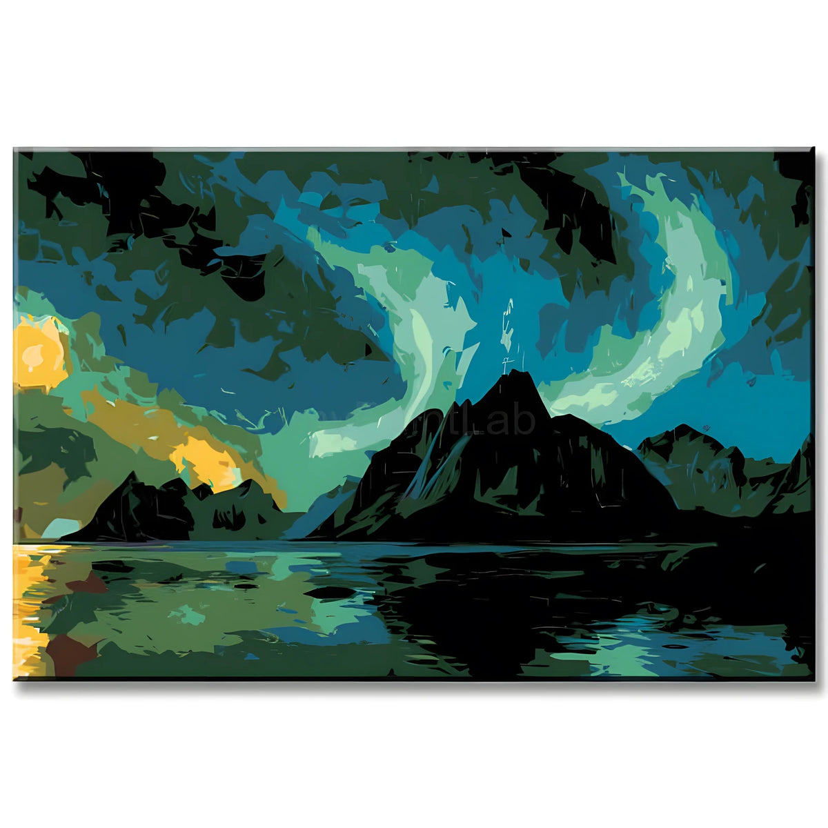 Painting by Numbers Moon in The Northern Lights