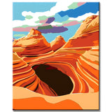 Paint by Numbers The Wave Rock Formation in the Desert