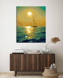 Painting by Numbers Sailboat on The Sea