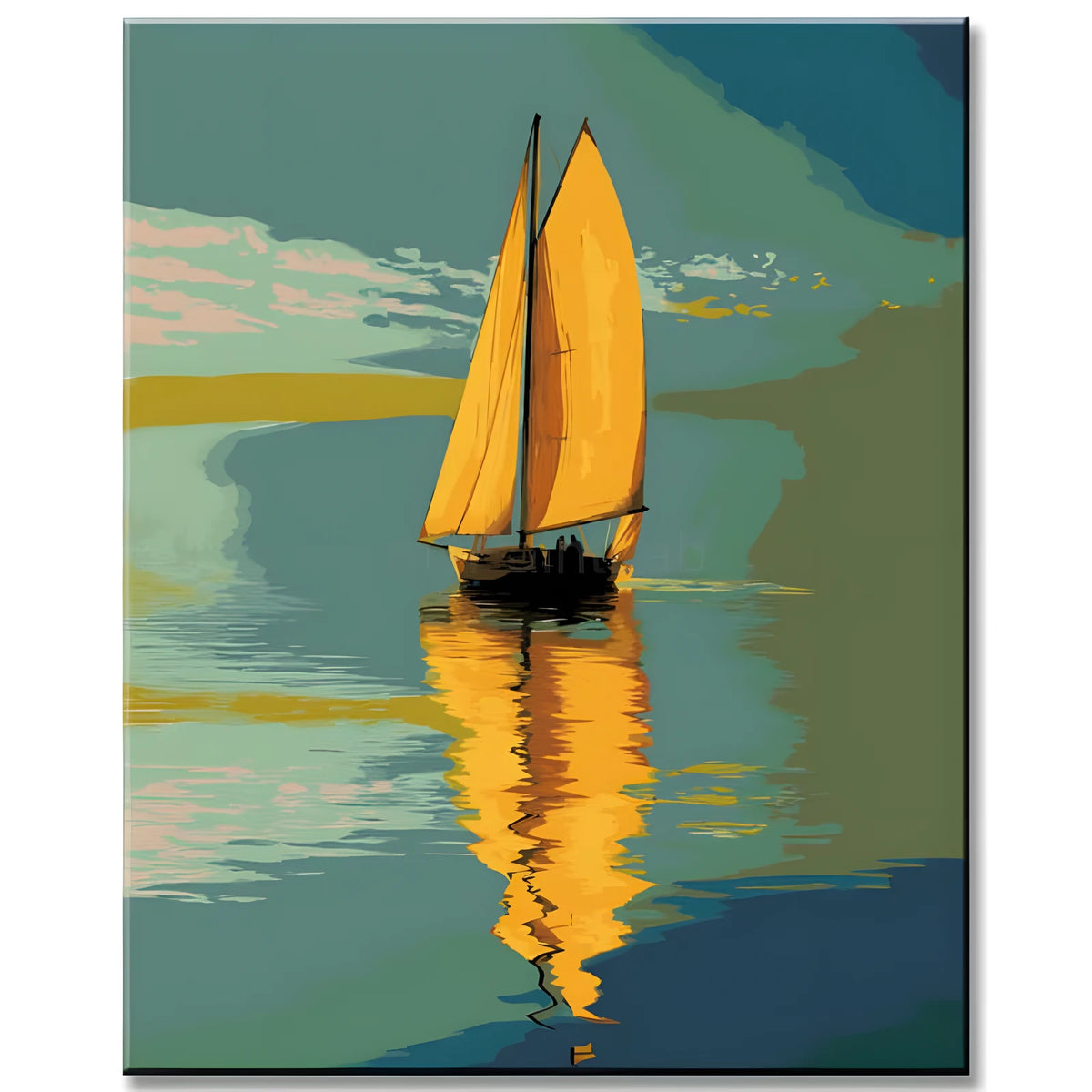 Painting by Numbers Sailboat on The Sea