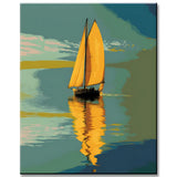 Painting by Numbers Sailboat on The Sea