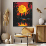 Painting by Numbers Night Mood with Blood Moon