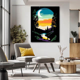Painting by Numbers Night Mood with Blood Moon