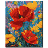 Painting by Numbers Flowers Red Poppy