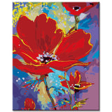 Painting by Numbers Flowers Red Tulips