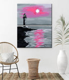 Painting by Numbers Lighthouse in The Sunset 2-Panel