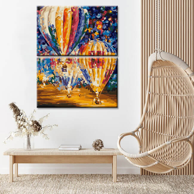 Painting by numbers colored balloon and emotions 2-piece shipping from DE