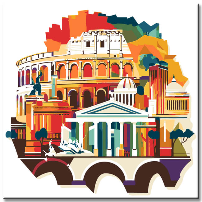 Painting by Numbers World City SkylinesRome