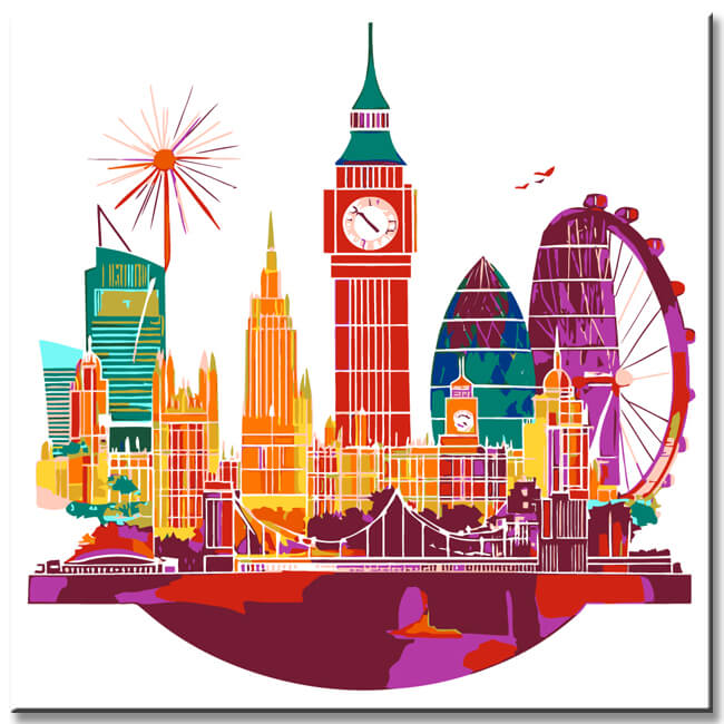 Painting by Numbers World City SkylinesLondon