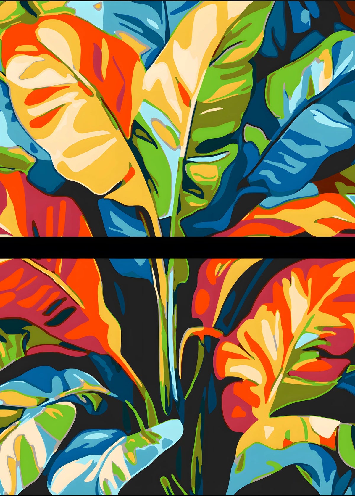 Painting by Numbers Tropical Artificial Plant 2-Panel