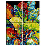 Painting by Numbers Tropical Artificial Plant 4 Panel