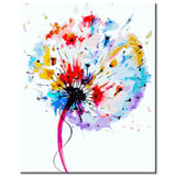 Painting by numbers dandelions in watercolor art shipping from DE