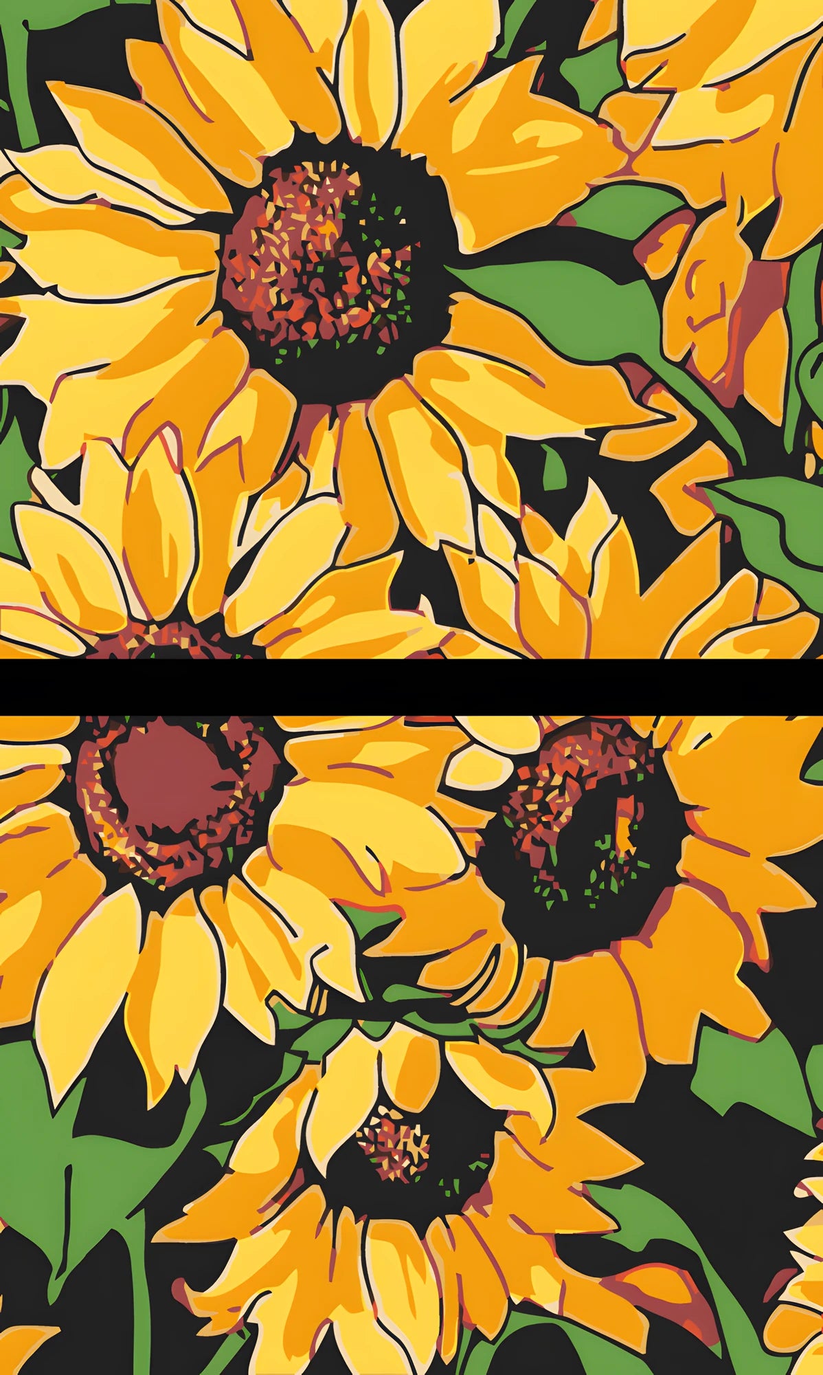 Painting by Numbers Sunflower Art 2-Panel