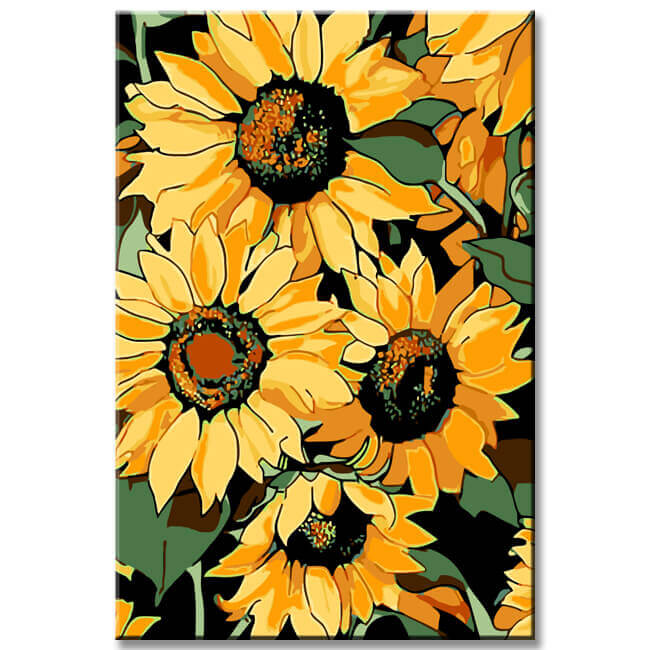 Painting by Numbers Sunflower Art