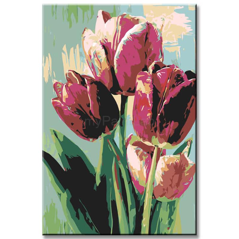 Paint by Numbers Purple Tulips