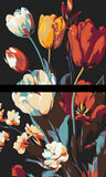 Painting by Numbers Tulip Flowers Bouquet 2-Panel