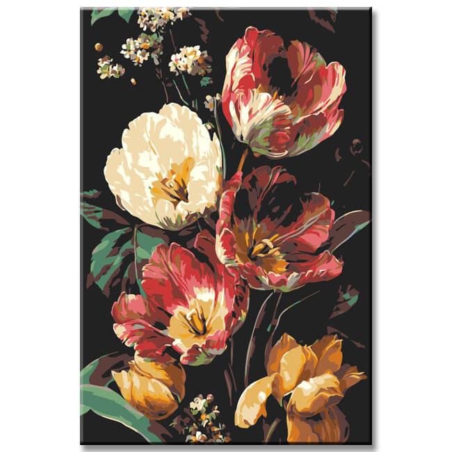 Painting by Numbers Tulip Flowers Bouquet