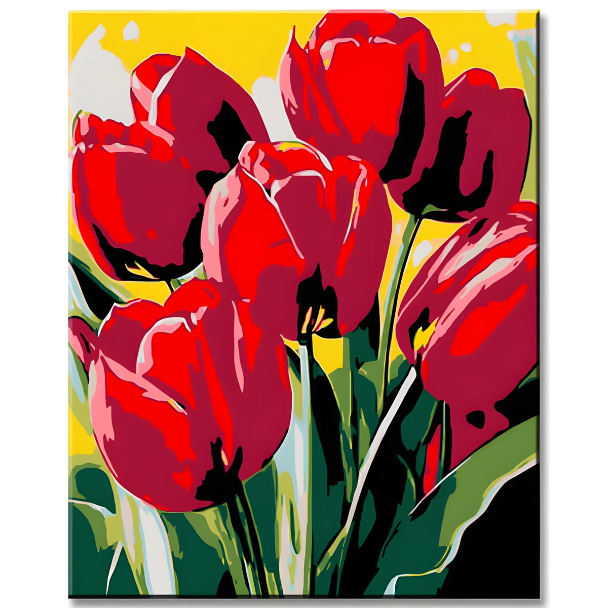 Painting by Numbers Red Tulips