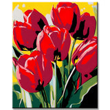 Painting by Numbers Red Tulips