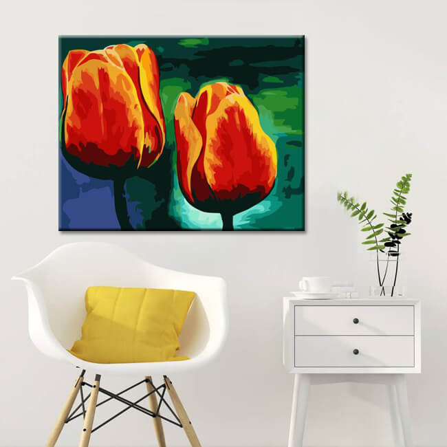 Painting by Numbers Two Tulips Shipping from DE