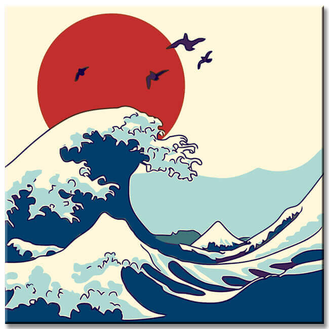 Painting by Numbers Art Cats Jumping From The Wave