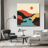 Painting by Numbers Art Hills by The River  in A Cat Look