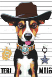 Painting by Numbers Art Criminal Dog with Cowboy Hat