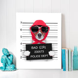 Painting by Numbers Art Criminal Dog with Sunglasses and Bandana