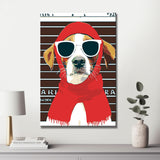 Painting by Numbers Art Criminal Dog with Sunglasses and Bandana