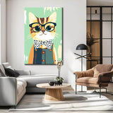 Painting by Numbers Art Animal Cat Wearing Glasses