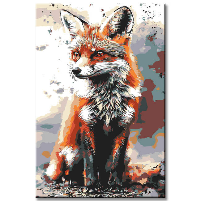 Painting by Numbers Fox in Profile