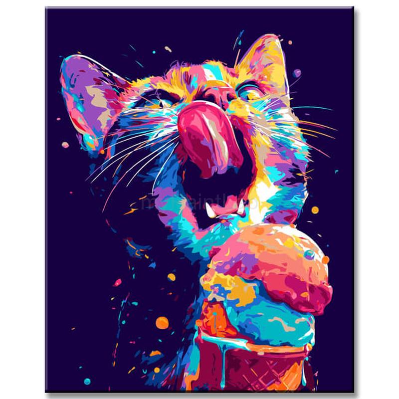 Painting by Numbers Luminous Cat Head