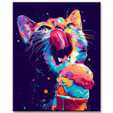 Painting by Numbers Luminous Cat Head