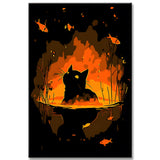 Painting by Numbers Art Animal Cat and Fish