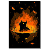 Painting by Numbers Art Animal Cat and Fish