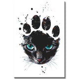 Painting by Numbers Art Animal Cat Eyes in Her Paw