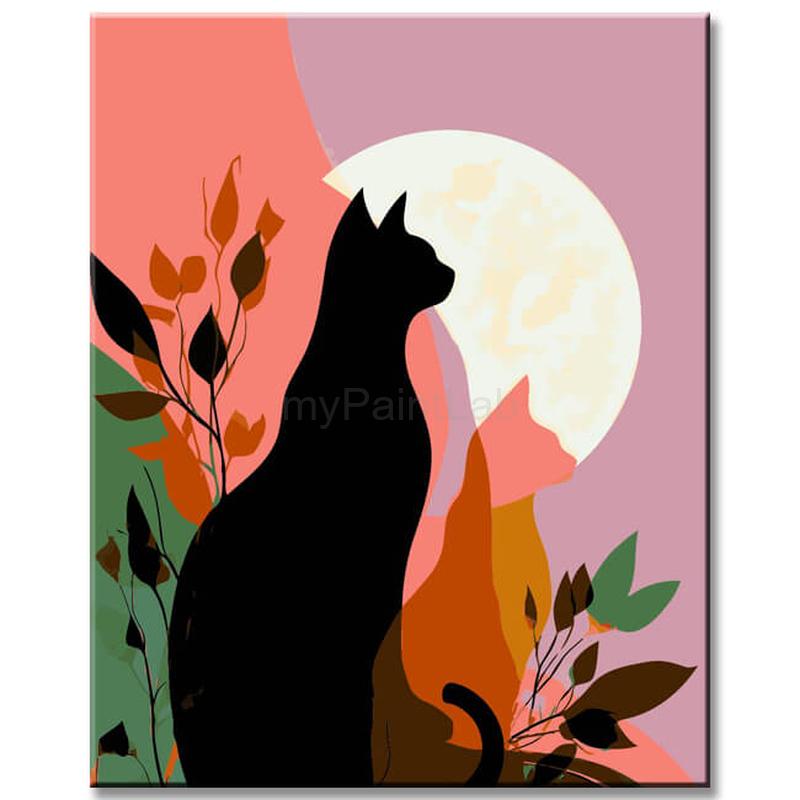 Painting by Numbers Cats At Night Art