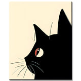 Paint by Numbers Black Cat Portraits