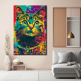 Painting by Numbers Cat Portrait Bright Art