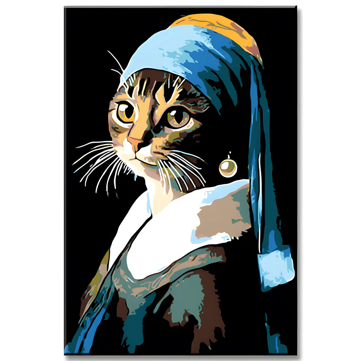Paint by Numbers Vermeer Art Cat with Pearl Earring