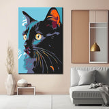 Painting by Numbers Black Cat in Portrait