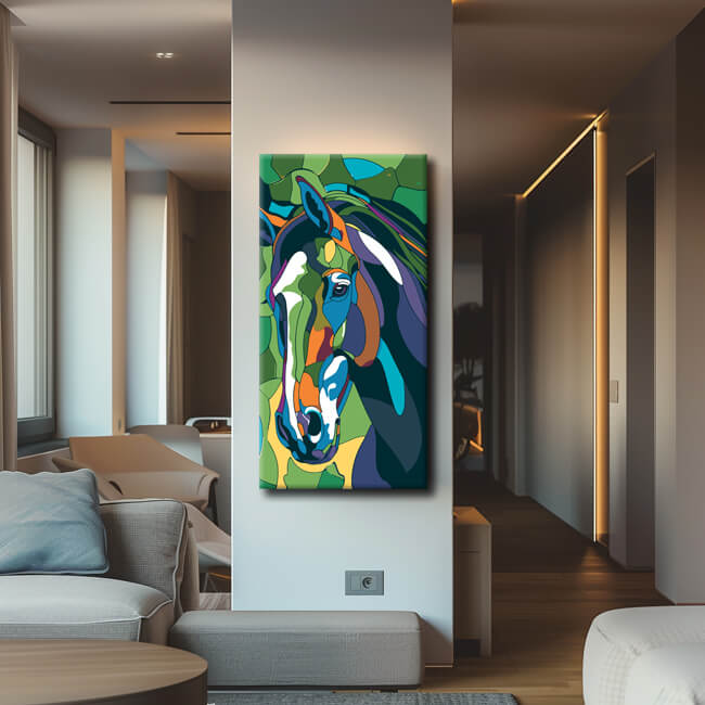 Painting by numbers art painting black and white cat-53*53cm (format for 3D gallery - stretcher frame)-without stretcher frame-without covering service