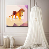 Paint by Numbers Polygon Lion Art