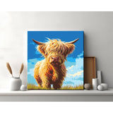 Paint by Numbers Highland Cattle Portrait