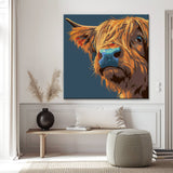 Painting by Numbers Highland Cattle Head Colorful