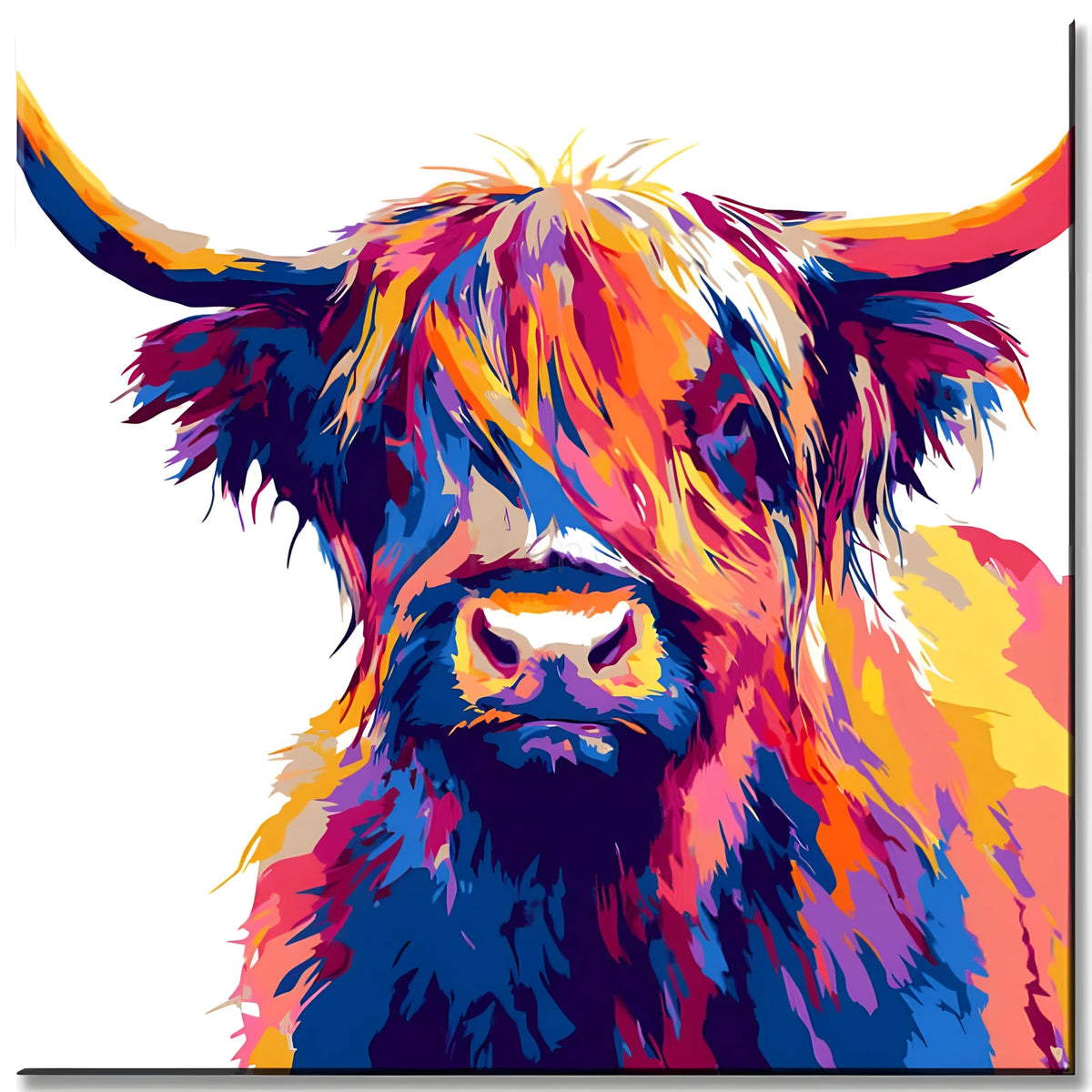 Painting by Numbers Colored Highland Highland Cow
