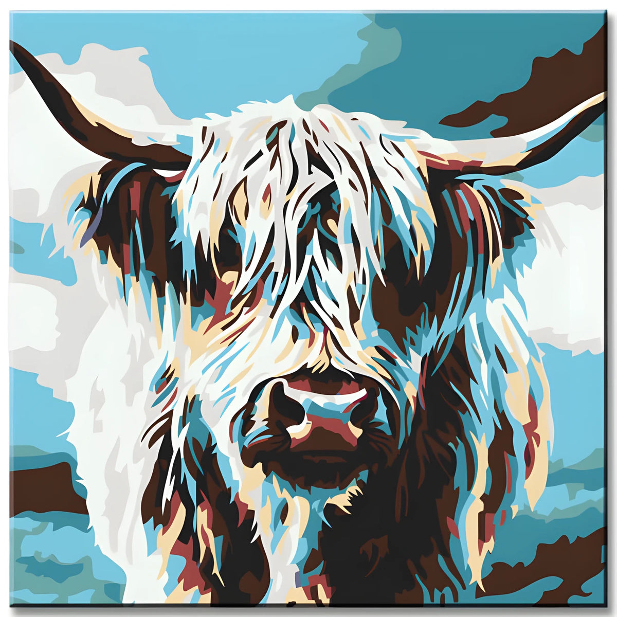 Painting by Numbers Highland Highland Cattle Art