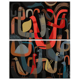 Painting by Numbers Abstract Art of Birds 2-Panel