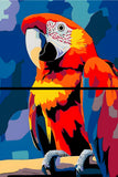 Painting by Numbers Red Parrot Art 2-Panel
